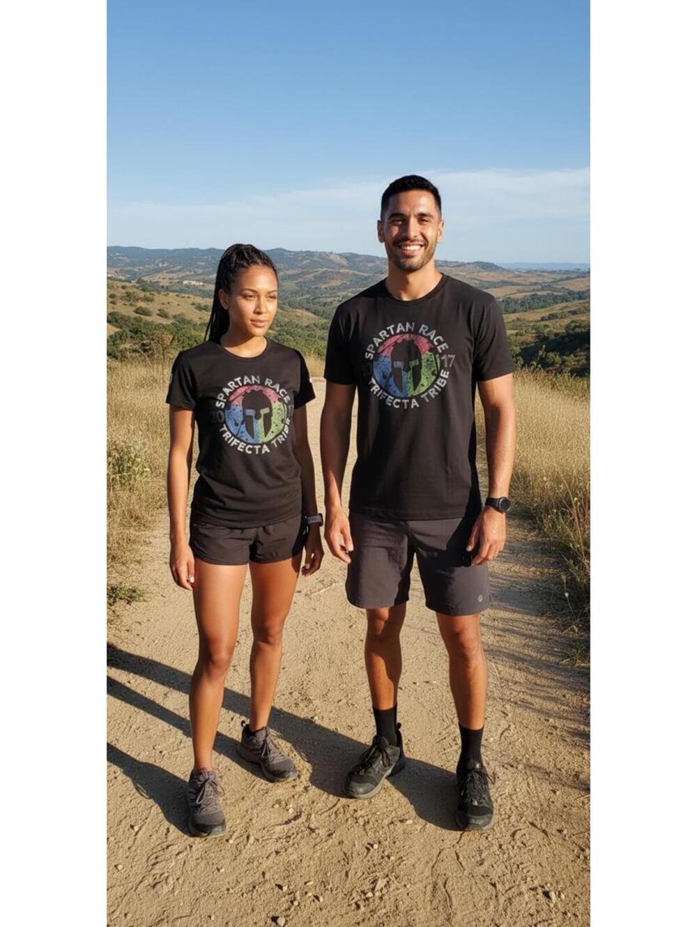 New Unisex Black Official Spartan Race Trifecta Tribe T-Shirt Size Medium